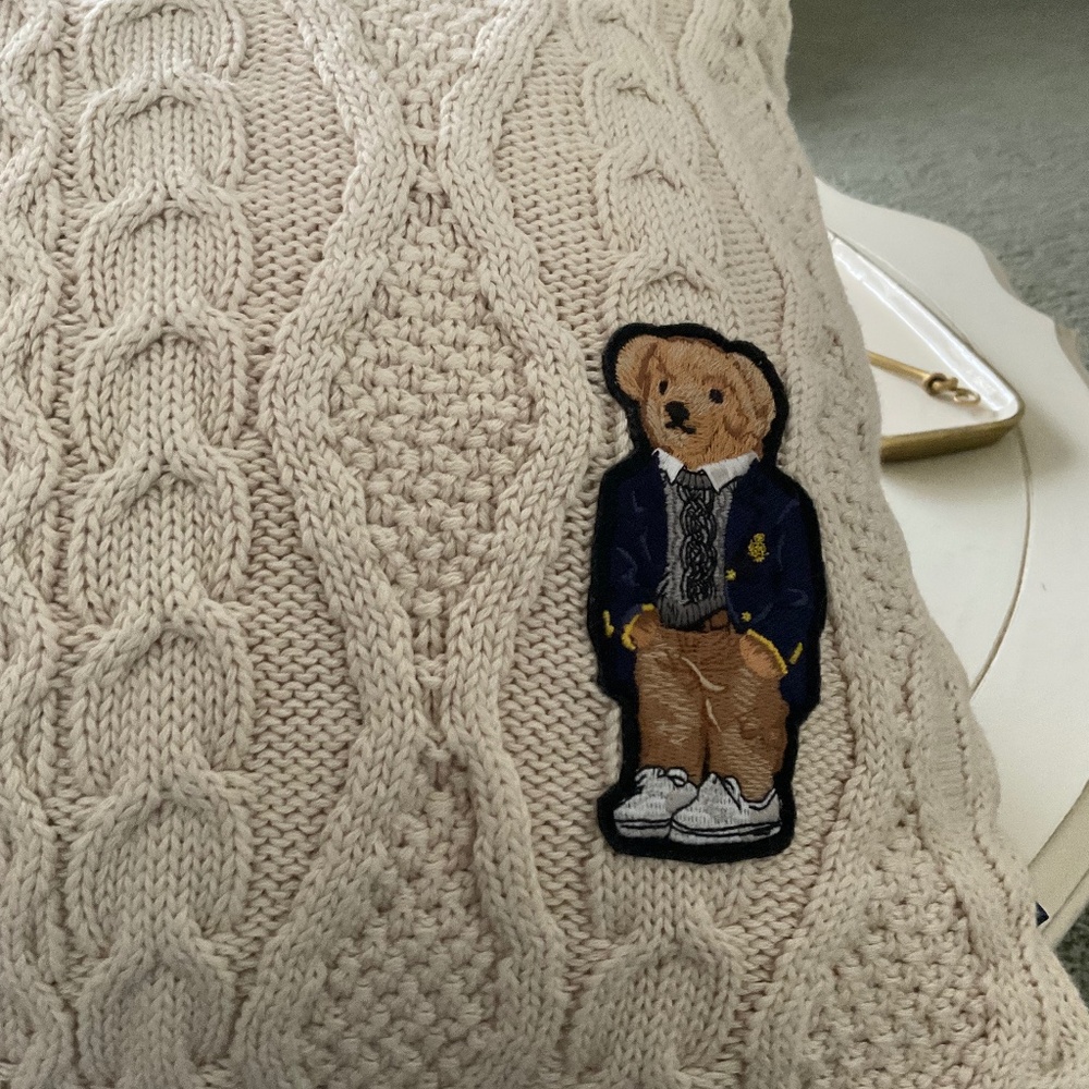 Ralph Lauren Polo Bear Pillow, off white - Picture 2 of 4